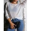 image:imageGORGLITTER Womens Mesh Tops Sheer See Through Long Sleeve Boat Neck T Shirts Cover Up Sexy Spring Outfits 2026White1