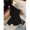 image:imageGORGLITTER Womens One Shoulder Tank Tops Sleeveless Split Hem Elegant Business Casual Tops Going OutBlack