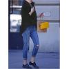 image:imageGORGLITTER Womens Oversized Shirts Causal Dressy Tie Cuff Long Sleeve Collared Business Work Dress Blouses TopsBlack