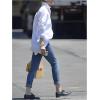 image:imageGORGLITTER Womens Oversized Shirts Causal Dressy Tie Cuff Long Sleeve Collared Business Work Dress Blouses TopsWhite
