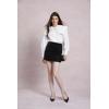 image:imageGORGLITTER Womens Peter Pan Collar Shirt Blouse Long Sleeve Ruffle Large Doll Collar Button Shirt Tops Trendy 2025Light White