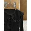 image:imageGORGLITTER Womens Peter Pan Collar Shirt Long Sleeve Blouse Dressy Casual Button Down Shirt Fall Fashion 2025Black