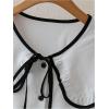 image:imageGORGLITTER Womens Peter Pan Collar Shirt Long Sleeve Blouse Dressy Casual Button Down Shirt Fall Fashion 2025White and Black