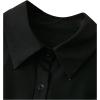 image:imageGORGLITTER Womens Pleated Peplum Tops Blouses Dressy Business Causal Fall Long Sleeve Button Down Work Tunics ShirtBlack