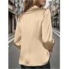 image:imageGORGLITTER Womens Satin Silk Blouses Shirts Tops Causal Dressy Elegant Cowl Neck Long Sleeve Office Work BusinessChampagne