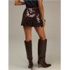 image:imageGORGLITTER Womens Sequin Skirt Sparkly Glitter Low Rise Party Club A Line Mini Skirts Going Out OutfitsBrown