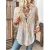 image:imageGORGLITTER Womens Sheer Button Down Shirts Long Sleeve Work Office Business Fashion 2026 Dressy Blouse TopsBeige