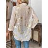 image:imageGORGLITTER Womens Sheer Button Down Shirts Long Sleeve Work Office Business Fashion 2026 Dressy Blouse TopsBeige