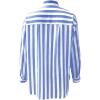 image:imageGORGLITTER Womens Striped Button Down Shirt Dressy Long Sleeve Blouses Business Casual Collared Office Siren Work ShirtBlue