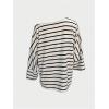 image:imageGORGLITTER Womens Striped Off The Shoulder Tops 34 Sleeve Asymmetrical Dressy T Shirts Business Casual OutfitsMulticolor