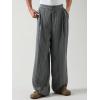 image:imageMens Baggy Pleated Striped Dress Pants 2025 Casual Wide Leg Trousers with Pockets