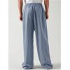 image:imageMens Baggy Pleated Striped Dress Pants 2026 Casual Wide Leg Trousers with PocketsDusty Blue