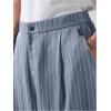 image:imageMens Baggy Pleated Striped Dress Pants 2026 Casual Wide Leg Trousers with PocketsDusty Blue