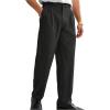 image:imageGORGLITTER Mens Baggy Dress Pants Pleated Wide Leg Slacks Old Money Work Office Business Casual TrousersSolid Black