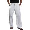 image:imageGORGLITTER Mens Baggy Dress Pants Pleated Wide Leg Slacks Old Money Work Office Business Casual TrousersWhite