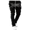image:imageGORGLITTER Mens Graphic Baggy Sweatpants Wide Leg Y2K Drawstring Stacked Jogger Pants with PocketsBlack Letters
