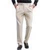image:imageGORGLITTER Mens Pleated Low Rise Waisted Dress Pants Straight Leg Trousers Work Slacks Pants Business Casual OutfitsApricot