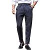 image:imageGORGLITTER Mens Striped Dress Pants Slacks Slim Fit Business Work Suit Long Trousers Size Up Runs SmallBlue and White