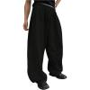 image:imageGORGLITTER Mens Wide Leg Baggy Sweatpants Y2K Oversized Casual Workout Athletic Trousers Track PantsBlack