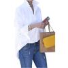 image:imageGORGLITTER Womens Oversized Shirts Causal Dressy Tie Cuff Long Sleeve Collared Business Work Dress Blouses TopsWhite