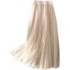 image:imageGORGLITTER Womens Pleated Skirts Elastic High Waisted Mesh Flowy ALine Party Long Tutu SkirtApricot