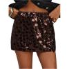 image:imageGORGLITTER Womens Sequin Skirt Sparkly Glitter Low Rise Party Club A Line Mini Skirts Going Out OutfitsBrown