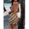 image:imageGORGLITTER Womens Asymmetrical One Shoulder Dress Summer Striped Sleeveless Birthday Night Bodycon Mini SundressesBlue