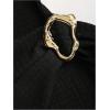 image:imageGORGLITTER Womens Bell Sleeve Bodycon Dresses Mock Neck Ruched Draped Textured Party Club Sexy Short Mini DressBlack