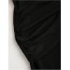 image:imageGORGLITTER Womens Bell Sleeve Bodycon Dresses Mock Neck Ruched Draped Textured Party Club Sexy Short Mini DressBlack