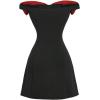 image:imageGORGLITTER Womens Bow Mini Dress Summer Off Shoulder Tea Party Birthday Cocktail Cute Going Out Graduation Sun DressesBlack and Red Bow