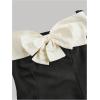 image:imageGORGLITTER Womens Bow Mini Dress Summer Off Shoulder Tea Party Birthday Cocktail Cute Going Out Graduation Sun DressesBlack and White
