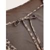 image:imageGORGLITTER Womens Cheetah Leopard Animal Print Dress Y2k Backless Mesh Long Sleeve Bodycon Mini DressesBrown