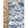 image:imageGORGLITTER Womens Floral Mesh Bodycon Mini Dress Ruched Spaghetti Strap Cami Dresses Summer Beach Going Out DressBlue and White
