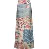 image:imageGORGLITTER Womens Floral Patchwork Pants Boho Colorblock High Waisted Wide Leg Trousers Beach Vacation PantsBlue