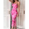 image:imageGORGLITTER Womens Floral Wedding Guest Derby Midi Dress Cocktail Summer Boho Beach Going Out Fishtail Sun DressesBig Pink
