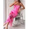 image:imageGORGLITTER Womens Floral Wedding Guest Derby Midi Dress Cocktail Summer Boho Beach Going Out Fishtail Sun DressesBig Pink
