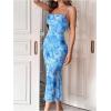 image:imageGORGLITTER Womens Floral Wedding Guest Derby Midi Dress Cocktail Summer Boho Beach Going Out Fishtail Sun DressesBlue Florals