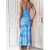 image:imageGORGLITTER Womens Floral Wedding Guest Derby Midi Dress Cocktail Summer Boho Beach Going Out Fishtail Sun DressesBlue Florals