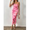 image:imageGORGLITTER Womens Floral Wedding Guest Derby Midi Dress Cocktail Summer Boho Beach Going Out Fishtail Sun DressesLight Pink