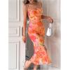 image:imageGORGLITTER Womens Floral Wedding Guest Derby Midi Dress Cocktail Summer Boho Beach Going Out Fishtail Sun DressesOrange