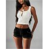 image:imageGORGLITTER Womens Grommet Casual Shorts Y2k Lace Up Low Rise Club Party Rave ShortsBlack