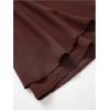image:imageGORGLITTER Womens Halter Backless Dresses Deep V Neck Flowy Chiffon Bow Tie Layered Party Summer Mini DressCoffee Brown
