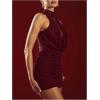 image:imageGORGLITTER Womens Lace Birthday Mini Dress Summer Sleeveless Mock Neck Bodycon Ruched Cocktail Formal Party DressesBurgundy