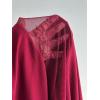image:imageGORGLITTER Womens Lace Off The Shoulder Dress Ruched Drawstring Mesh Long Sleeve Coquette Bodycon Club Party DressesBurgundy