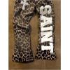 image:imageGORGLITTER Womens Leopard Baggy Sweatpants Wide Leg Y2k Grunge Elastic Waisted Workout Tranck Sweat Pants StreetwearBrown Cheetah