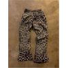 image:imageGORGLITTER Womens Leopard Baggy Sweatpants Wide Leg Y2k Grunge Elastic Waisted Workout Tranck Sweat Pants StreetwearWhite