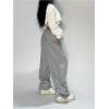 image:imageGORGLITTER Womens Low Rise Wide Leg Sweatpants Casual Drawstring Elastic Waist Baggy Track Sweat Pants with PocketsGrey