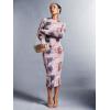 image:imageGORGLITTER Womens Mesh Long Sleeve Bodycon Midi Dress Fall Cocktail Birthday Dinner Wedding Guest Going Out DressesBurgundy