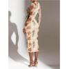 image:imageGORGLITTER Womens Mesh Long Sleeve Bodycon Midi Dress Fall Cocktail Birthday Dinner Wedding Guest Going Out DressesMulticolor