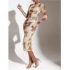 image:imageGORGLITTER Womens Mesh Long Sleeve Bodycon Midi Dress Fall Cocktail Birthday Dinner Wedding Guest Going Out DressesMulticolor